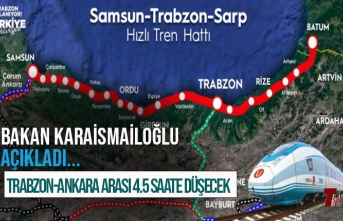 BAKAN KARAİSMAİLOĞLU AÇIKLADI TRABZON-ANKARA ARASI 4.5 SAATE DÜŞECEK